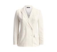Plus Größen - Gestreifter Twillblazer aus Leinen 48 White