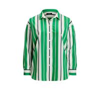 Plus Größen - Gestreiftes Relaxed-Fit Baumwollhemd 46-48 Green