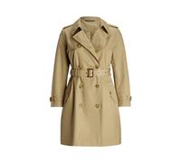 Plus Größen - Zweireihiger Trenchcoat mit Baumwolle 50-52 Tan