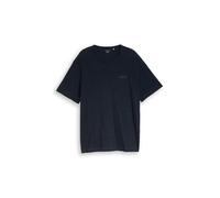 plus printed slub t-shirt 4XL