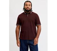 Plus Size Einfarbig Poloshirt EU2XL US1L Braun