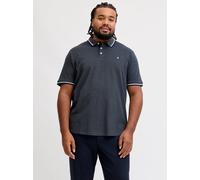 Plus Size Einfarbig Poloshirt EU3XL US1XL Grau