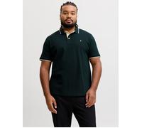 Plus Size Einfarbig Poloshirt EU3XL US1XL Scarab