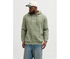 Plus Size Gedruckt Kapuzenpullover EU2XL US1L Grau