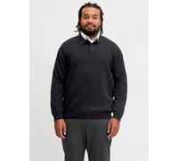 Plus Size Gestricktes Polo EU4XL US2XL Schwarz