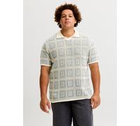 Plus Size Gestricktes Polo EU6XL US4XL Weiß