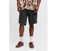Plus Size Loose Fit Jeans-shorts 38 Schwarz