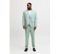 Anzug "JPRFRANCO SUIT NOOS PLS", Damen, Gr. 68, N-Gr, iceberg grün, Web, Obermaterial: 78% Polyester, 17% Viskose, 5% Elasthan, JACK & JONES PLUSSIZE, unifarben, slim fit, Anzüge (34588104-68) iceberg