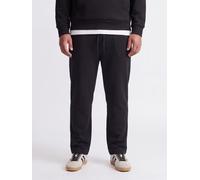 Sweathose "JPSTKANE BRADLEY UNC SWT PANT NOOS PLS", Herren, Gr. 42, N-Gr, schwarz, angeraute Sweatware, Obermaterial: 65% Polyester, 35% Baumwolle, JACK & JONES PLUSSIZE, unifarben, relaxed fit lang, 