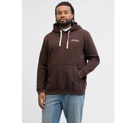 Plus Size Rückenprint Kapuzenpullover EU4XL US2XL Braun