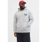Plus Size Rückenprint Kapuzenpullover EU4XL US2XL Grau