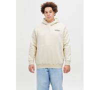 Plus Size Rückenprint Kapuzenpullover EU4XL US2XL Weiß