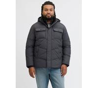 Steppjacke "JJMORGAN PUFFER JACKET PLS", Damen, Gr. 3XL, grau (dunkelgrau melange), Web, Obermaterial: 100% Polyester, JACK & JONES PLUSSIZE, unifarben, regular fit normal, Jacken Steppjacke (48104760