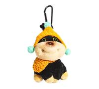 Plush Bag Charm - Anhänger Kuscheltier Biene Hund niedlich für Tasche - Plüsch für Erwachsene Dekoration Geburtstag Weihnachten Schlüsselanhänger Rucksack, Se référer au descriptif, Siehe