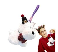 Plush Dog Bag Charm, West Highland Terrier Keychain, Stuffed Puppy Keychain, Cute Animal Bag Charm, Dog Keychain Charm, Plush Keychain For Backpack, West Highland Puppy Pendant, Puppy Bag Charm