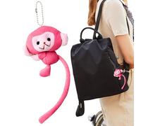 Plush Monkey Keychain - Cartoon Soft Toy Key Holder, Cute Mini Stuffed Animal Charm | Creative Car Key Accessory For Boys And Girls, Bag Decoration For Kids, Travel Backpack Ornament Or Gift Idea