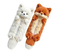 Plush Pencil Case For Girls 2 Pieces Animal Stationery Organizer Bag