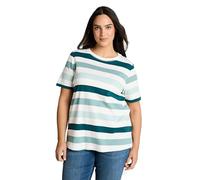 Tom Tailor - Plus Size - T-Shirt aus Baumwolle white mint bold stripe - Gr. - 48