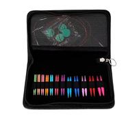 Pluuttiem Mini 5.5cm Aluminium Rundstricknadel-Set 3-8mm Webwerkzeug Abnehmbarer Ring Nadelset Nähen