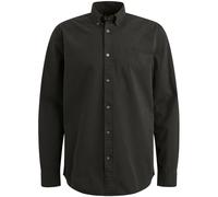 Langarmhemd PME LEGEND, Herren, Gr. L, N-Gr, schwarz, Web, Obermaterial: 97% Baumwolle, 3% Elasthan, unifarben, casual, regular fit normal, Langarm Manschette, Hemden, mit Logo Stickerei (61390463-L)