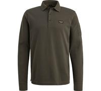Langarm-Poloshirt PME LEGEND, Herren, Gr. XXL, beluga, Web, Obermaterial: 95% Baumwolle, 5% Elasthan, unifarben, regular fit normal, ohne Ausschnitt, Rippbündchen, Shirts, mit Logo Stickerei (14797750