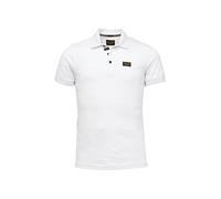 PME Legend Poloshirt Trackway Classic Fit Kurzarm Weiß Größe M