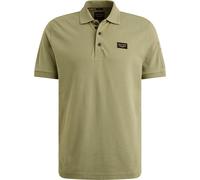 Poloshirt PME LEGEND, Herren, Gr. L, grün (oil grün), Web, Obermaterial: 95% Baumwolle, 5% Elasthan, unifarben, casual, normal hüftbedeckend, Rundhals, Kurzarm, Shirts, mit Logostickerei (98131163-L)