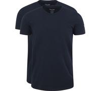 PME Legend Basic T-Shirt 2er Pack O-Ausschnitt Navy - Größe S Dunkelblau S