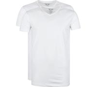 PME Legend Basic T-Shirt 2er Pack V-Ausschnitt Weiß - Größe XL Weiß XL