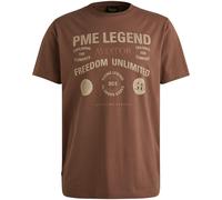 PME LEGEND Kurzarm Shirt Rundhals marron jersey PTSS2509566-8203 L