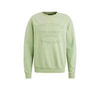Sweatshirt PME LEGEND "Crewneck gd terry", Herren, Gr. M, grün (quiet grün), Sweatware, Obermaterial: 100% Baumwolle, unifarben, casual, regular fit taillenbedeckt, Rundhals, Sweatshirts, mit Schriftz