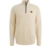 PME Legend Strickpullover Half-Zip Structure Mouliné, cotton mouline (organic), Ecru, XXL