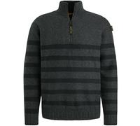 PME Legend - Half zip collar cotton rib knit antracite melee - Gr. - XL