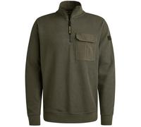 Troyer PME LEGEND, Herren, Gr. M, grau (beluga), Feinstrick, Obermaterial: 65% Baumwolle, 27% Polyester, 8% Polyester (Sorona), casual, normal normal, Langarm Bündchen, Pullover, mit Brusttasche (9701