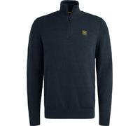 PME Legend Half Zip Structure Mouliné Sweater Navy - Größe M Dunkelblau M
