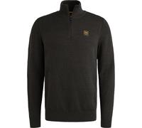 PME Legend Half Zip Structure Mouliné Sweater Schwarz - Größe M Schwarz M