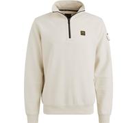 PME Legend Half Zip Sweater Interlock Jersey Ecru - Größe XXL Wollweiß XXL