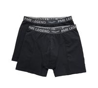 PME Legend Herren Boxershort Basic Cotton ELASTAN 2er Pack Schwarz Blau S-XXXL, Größe:3XL, Farbe:Black 999