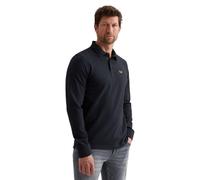 Langarm-Poloshirt PME LEGEND, Herren, Gr. XXL, schwarz (salute), Web, Obermaterial: 95% Baumwolle, 5% Elasthan, unifarben, regular fit normal, ohne Ausschnitt, Rippbündchen, Shirts, mit Logo Stickerei