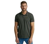 Poloshirt PME LEGEND, Herren, Gr. 4XL, grau, Web, Obermaterial: 95% Baumwolle, 5% Elasthan, normal hüftbedeckend, Rundhals, Shirts, mit Logostickerei (93367359-4XL) grau