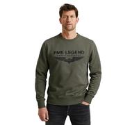 PME Legend CREWNECK SOFT TERRY WITH LOGO XL Beluga 8039 (877621) Grün XL