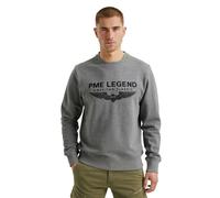 PME LEGEND Sweatshirt "Crewneck soft terry with logo", mit Logo Stickerei (81031823-XL) grau melee
