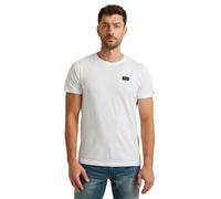 PME Legend T-Shirt GUYVER Herren Rundhals Weiß Jersey 95% Baumwolle Gr. S (44/46) mit Logobadge