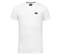 PME Legend Herren Rundhals T-Shirt Cold DYE Regular Fit Schwarz Weiss Grün Blau, Größe:M, Farbe:Bright White 7003