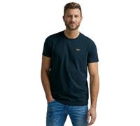 PME Legend Herren Rundhals T-Shirt Cold DYE Regular Fit Schwarz Weiss Grün Blau, Größe:S, Farbe:Sky Captain 5073