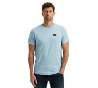 PME Legend Regular Fit T-Shirt Rundhals Airy Blue, Einfarbig