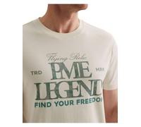 PME Legend Regular Fit T-Shirt Rundhals weiss, Bedruckt