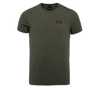 T-Shirt PME LEGEND, Damen, Gr. M (48/50), grau, Jersey, Obermaterial: 95% Baumwolle, 5% Elasthan, unifarben, normal normal, Rundhals, gerader Abschluss, Shirts T-Shirt, mit Logobadge (99705625-M) grau