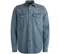 Jeanshemd PME LEGEND, Herren, Gr. 4XL, N-Gr, denim blau, Web, Obermaterial: 100% Baumwolle, unifarben, regular fit normal, Manschette, Hemden Jeanshemd (75114220-4XL) denim blau