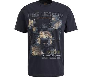 PME Legend Jersey T-Shirt Logo Navy - Größe L Blau L